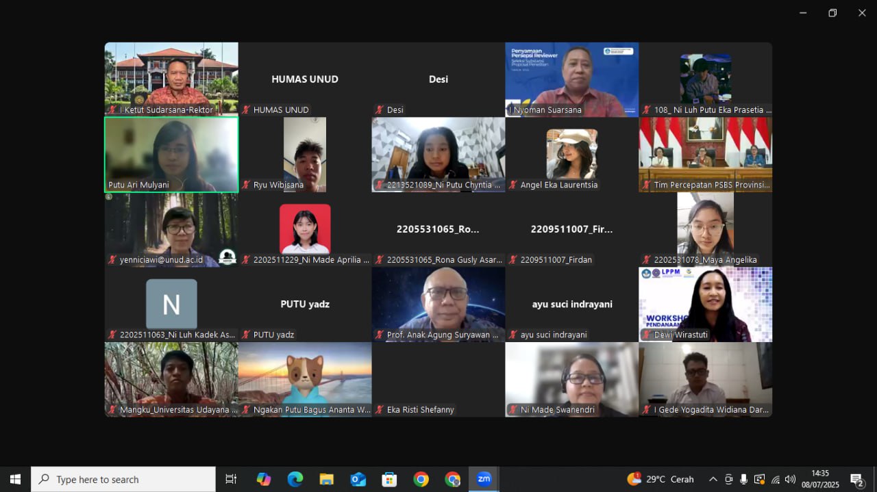 LPPM Unud Gelar Webinar Pengelolaan Sampah Berbasis Sumber Diikuti Peserta KKN PPM